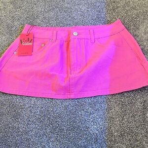 Valette Vibrant Pink Mini Skirt NWT size M